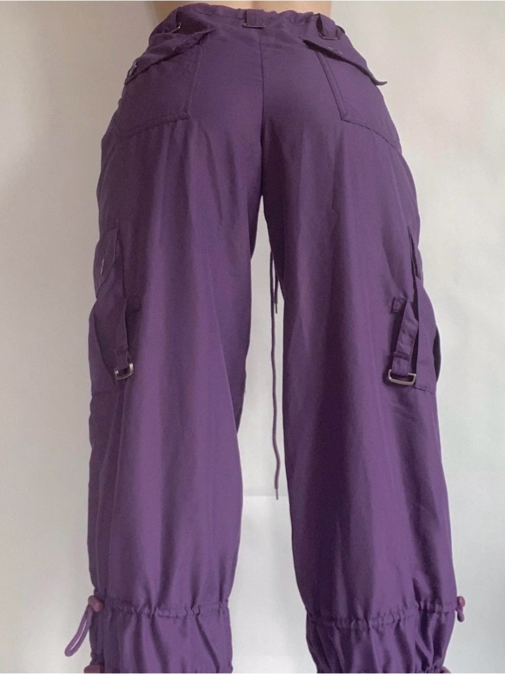90s Vintage Japanese purple wide leg rave pants - Picture 4 of 4